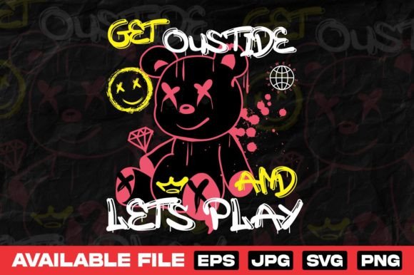 Bear Doll Typography: Urban T-Shirt Design Assets