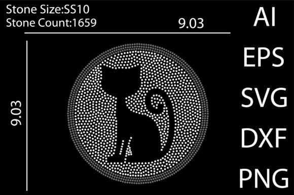 Cat Rhinestone Templates Design: A Sparkling Design Asset