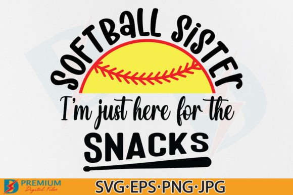 Creative Design Assets: Softball Sister SVG & Baseball Sis Design