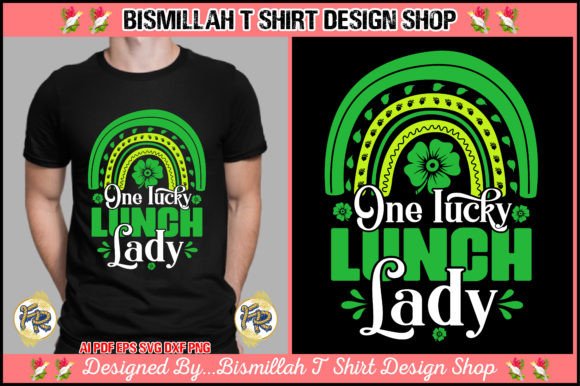 Creative Design: The One Lucky Lunch Lady T-Shirt