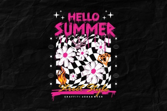 Daisy Flower T-Shirt Design: Streetwear & Print Ready