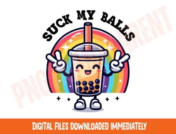 Funny Boba Tea Sublimation Design: A Trendy Creative Asset