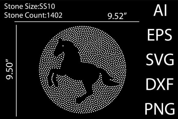 Horse Rhinestone Templates Design: Instant Download for Creative Projects