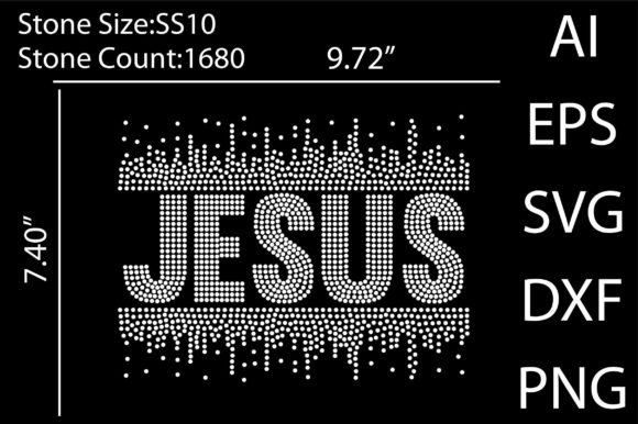 Jesus Rhinestone Templates Design: Sparkle in Creative Projects