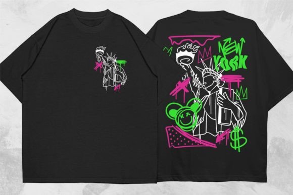 New York Graffiti Urban T-shirt Design: A Dynamic Asset