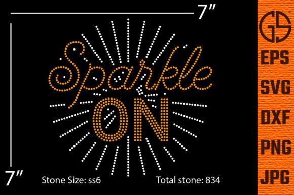 Sparkle on Rhinestone Template Design: Versatile Creative Assets