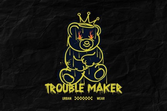 Teddy Bear Graffiti: Urban Streetwear Design