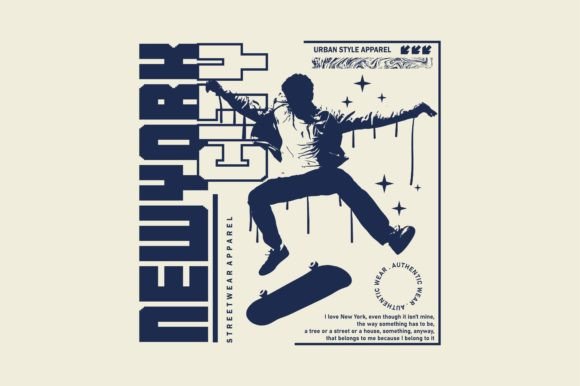 Urban Skateboard T Shirt Design: A Vector Asset for Modern Streetwear