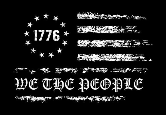 We the People 1776 USA Flag Design: A Modern Graphic Asset